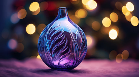 A vase with a blue design on it, AIの素材