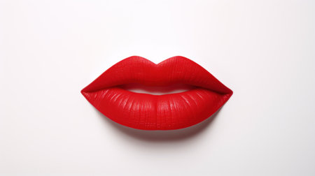 A red lipstick on a white background, AIの素材
