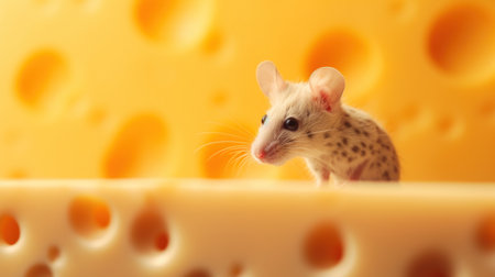 Mouse on cheese, AIの素材