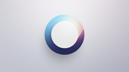 A white circle with a blue and purple design, AIの素材
