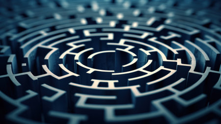 A maze with many different paths in it, AIの素材