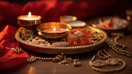 Indian diwali festival of lights, AIの素材