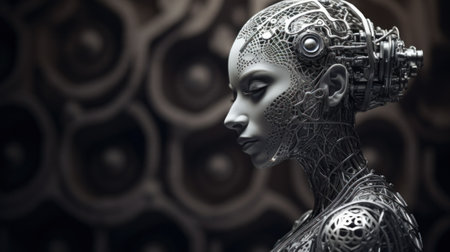 A close up of a statue of a woman, AIの素材