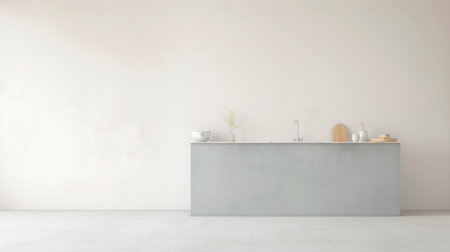 A bathroom with a sink and a mirror on the wall, AIの素材