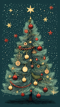 Christmas tree | price 1 credit usd $1, AIの素材