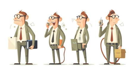 A monkey in a suit and tie holding a cell phone, AIの素材