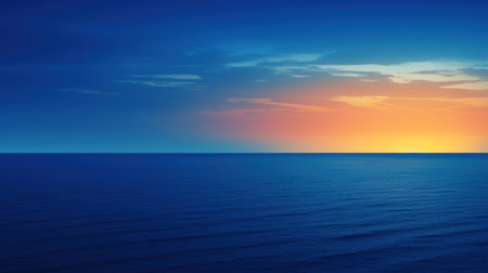 A boat is sailing on the ocean at sunset, AIの素材