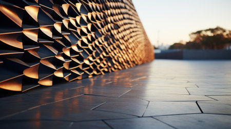 A close up of a wall with many different shapes on it, AIの素材