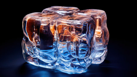 A close up of a glass block with some light shining through it, AIの素材