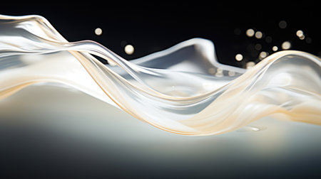 A close up of a liquid flowing in the air, AIの素材