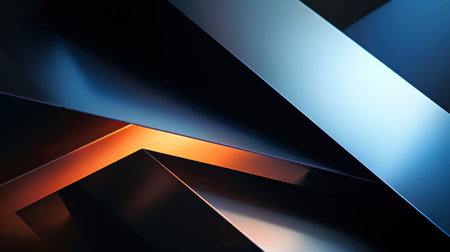A close up of a metal object with orange light shining through it, AIの素材