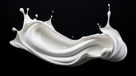 A close up of a liquid flowing in the air, AIの素材