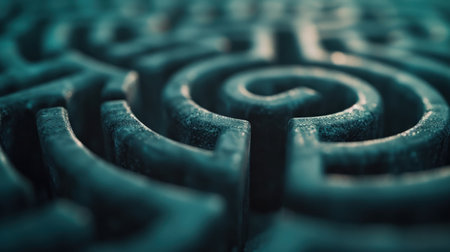 A close up of a maze with many different shapes and colors, AIの素材