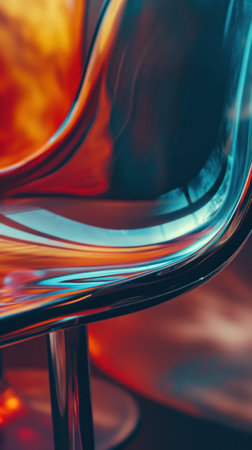 A close up of a chair with some sort of reflection, AIの素材