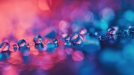 A close up of a bunch of water droplets on the ground, AIの素材