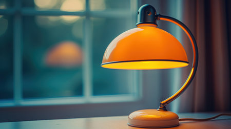 A close up of a lamp sitting on top of the table, AIの素材