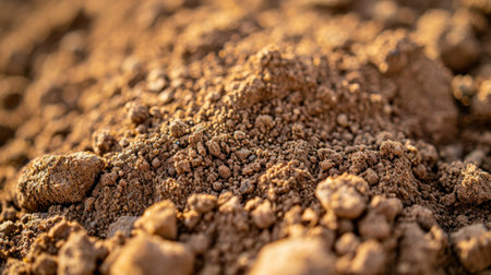 A close up of a pile of dirt with some rocks, AIの素材