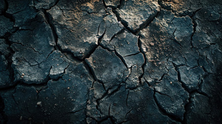 A close up of a cracked and dirty wall with some graffiti, AIの素材