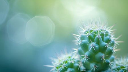 A close up of a cactus plant with many spikes, AIの素材
