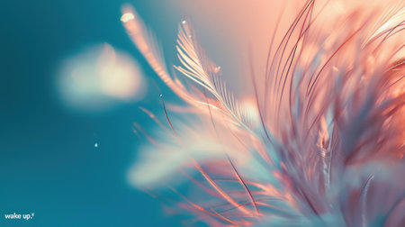 A close up of a feather with some light coming through it, AIの素材