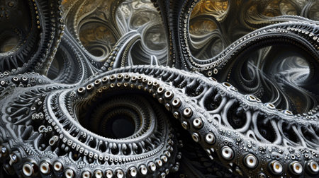 A very large and intricate looking design of a spiral, AIの素材