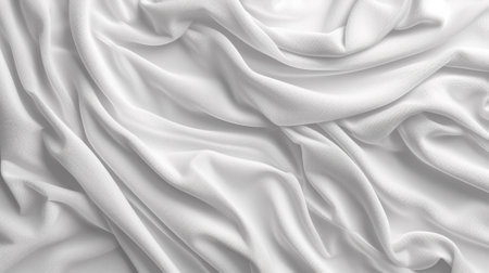 A close up of a white sheet with some folds, AIの素材