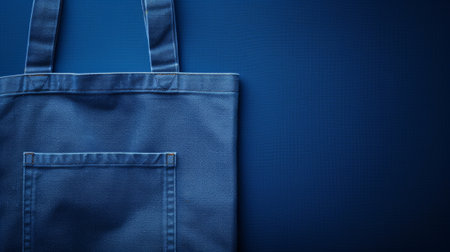 A blue bag with a pocket on the side of it, AIの素材