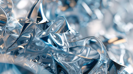 A close up of a shiny metal object with some sort of pattern, AIの素材