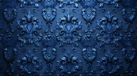 A blue background with ornate designs on it, AIの素材