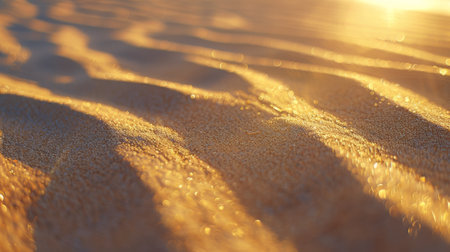 A close up of a bird sitting on top of some sand, AIの素材