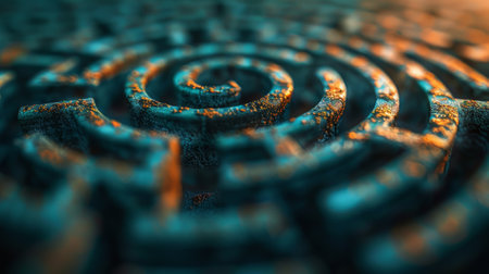 A close up of a circular metal grate with some rusted spots, AIの素材