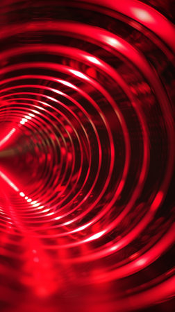 A red light is shining through a tunnel of some sort, AIの素材