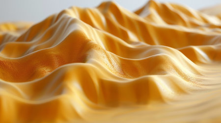 A close up of a yellow wavy surface with some orange in it, AIの素材