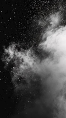 A black and white photo of a snowboarder in the air, AIの素材