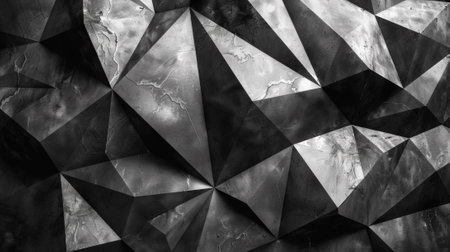 A black and white photo of a large triangular piece, AIの素材