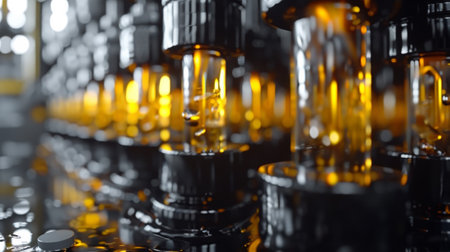 A close up of a row of yellow and orange pipes, AIの素材