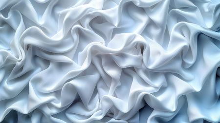A close up of a white sheet with some ruffles on it, AIの素材
