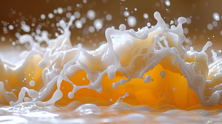 A close up of a glass full of liquid with orange juice, AIの素材
