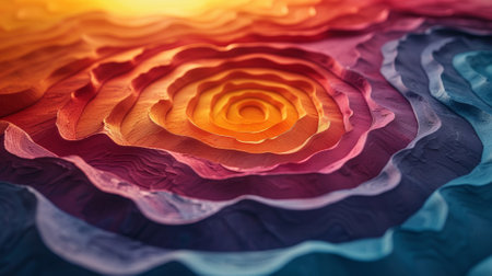 A close up of a colorful paper flower with many colors, AIの素材