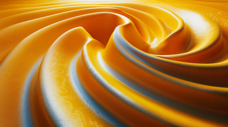 A close up of a yellow and blue swirl on top, AIの素材