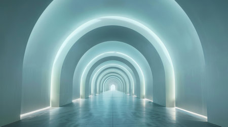 A long tunnel with light coming from the end of it, AIの素材