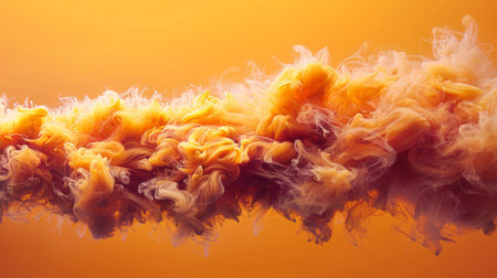 A close up of a bunch of orange and yellow stuff, AIの素材