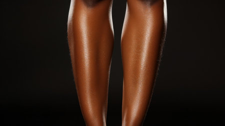 A womans legs with a pair of shoes on them, AIの素材
