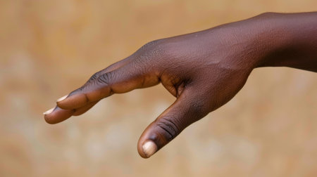 A close up of a hand with nails painted white, AIの素材