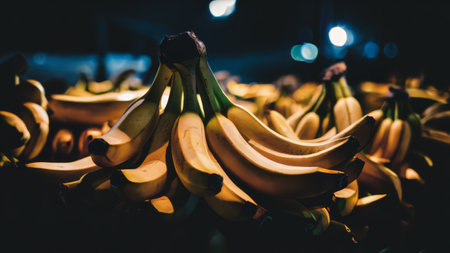 A bunch of bananas are piled up in a pile, AIの素材