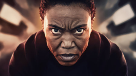 A close up of a man with his eyes closed and mouth open, AIの素材