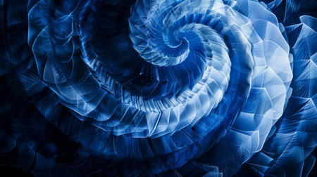 A blue swirl of light in a dark background, AIの素材