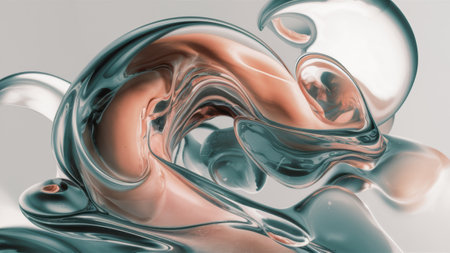 A close up of a swirling liquid substance with some sort of design, AIの素材