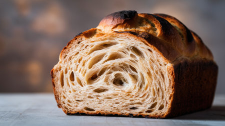 A close up of a loaf of bread with swirls in it, AIの素材