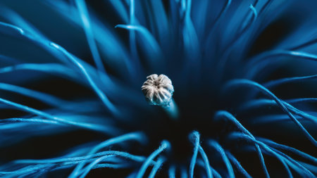 A close up of a flower with the center cut out, AIの素材